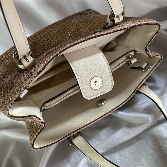 Liz Claiborne Vintage Floral Woven Boho Cottage Style Handbag Shoulder Bag Purse - Picture 11 of 16